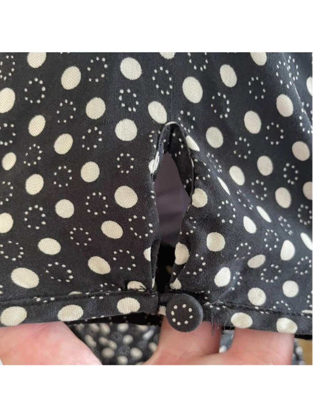 J Crew Black Cream Polka Dot Silk Wrap Dress Medium - Picture 6 of 10